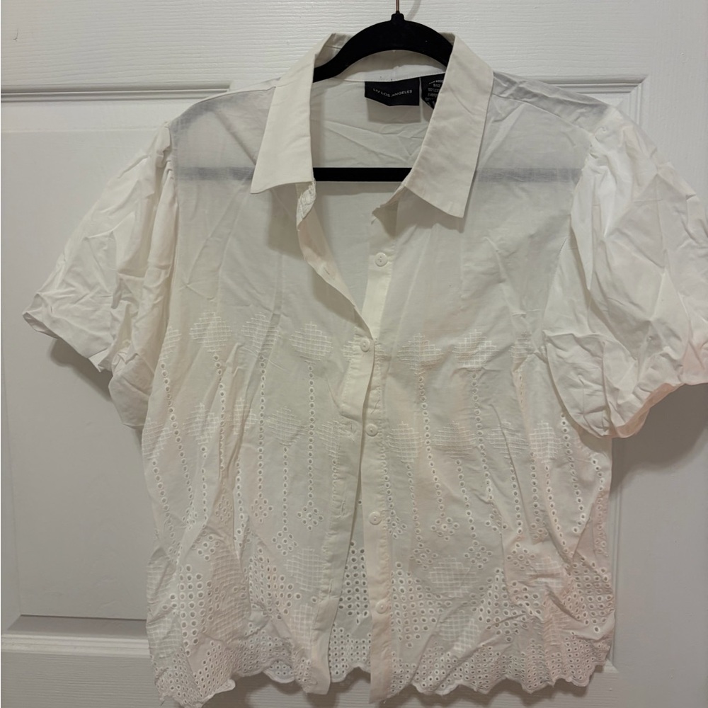 Elegant White Button Down Shirt